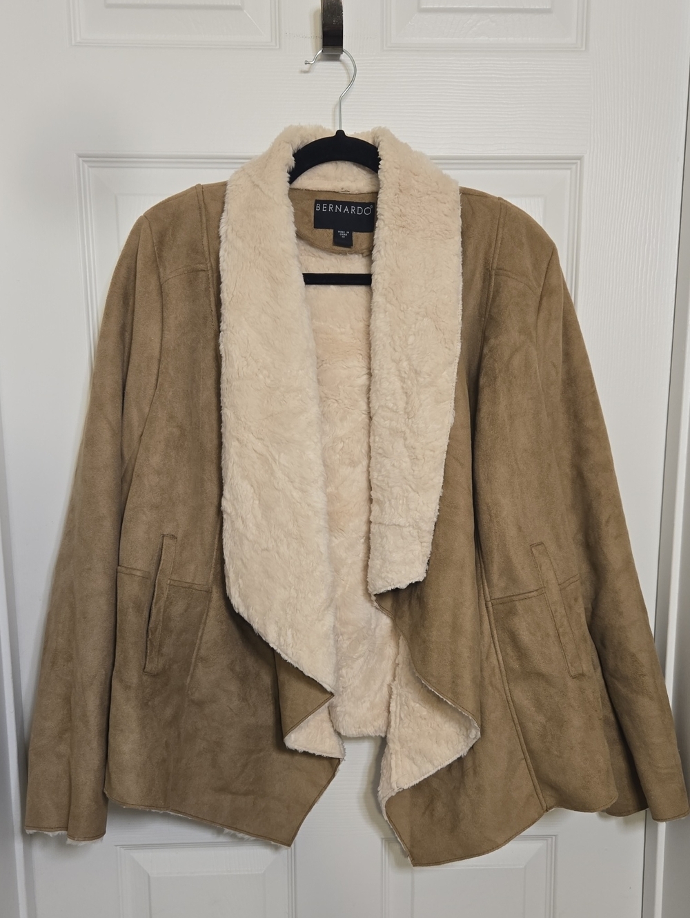 Bernardo Tan Jacket with Cream Sherpa Lining